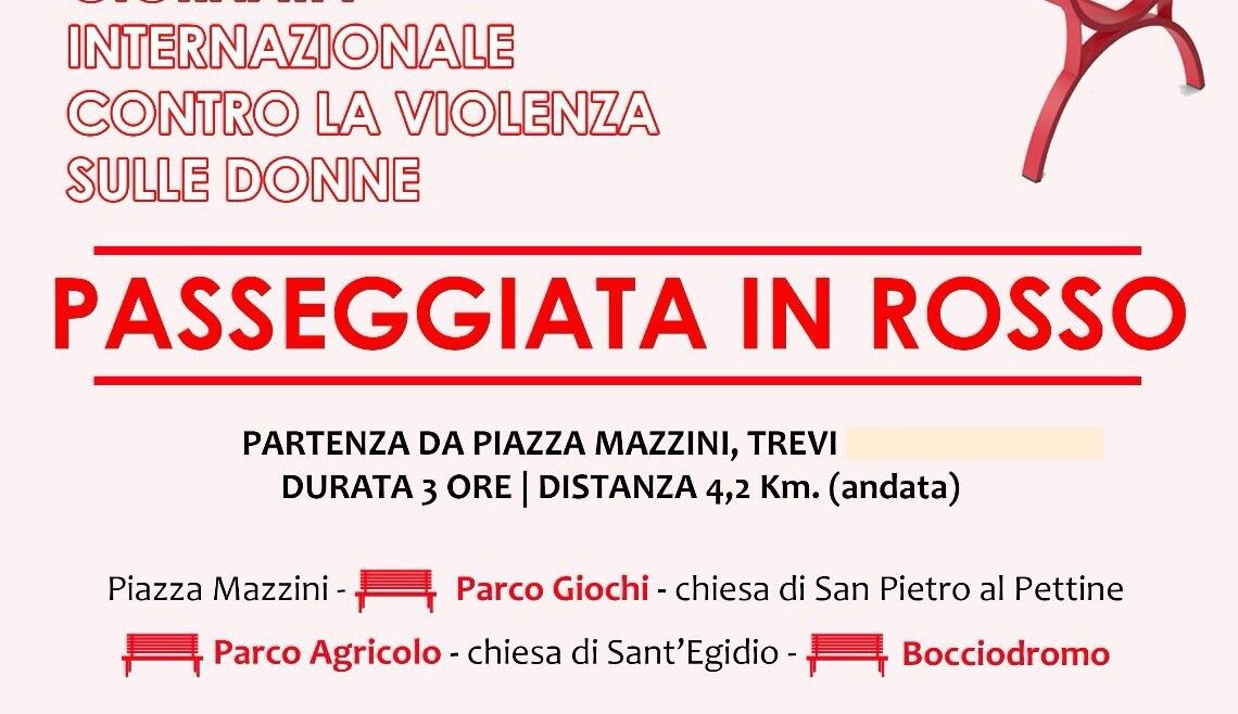 PASSEGGIATA IN ROSSO - 24 NOVEMBRE 2024